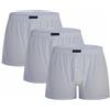 Saggio Nottingham 3 Boxer 7100 in Puro Cotone Mercerizzato con Apertura Davanti Elastico in Vita Extra Morbido Traspirante Uomo Bianco 8
