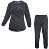 JADEA HOME Pigiama Tuta JADEA 5069 Invernale Caldo Cotone (Grey, L)