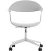 Vitra - Poltrona a rotelle Mynt - Grigio - Polipropilene riciclato - Designer Erwan Bouroullec