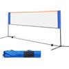 LIFERUN Rete da Badminton, 4m / 5m Rete da calcio Tennis Rete da Allenamento per Rete da pallavolo Portatile, altezza regolabile da 89 cm a 155 cm, Interni ed Esterni (4M)