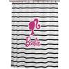 Franco, Barbie Glam, Set di 13 tende da doccia e anelli, 100% prodotto con licenza ufficiale