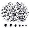 Semazz Occhi per Pupazzi,500 PCS Occhi Adesivi Occhi Pazzi Occhi di Plastica Autoadesivi Occhi Mobili Giocattolo per Scrapbooking Artigianato Giocattolo Accessori 6 Dimensioni