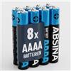 ABSINA 8x Pile AAAA per Surface Pen, Penna per Tablet e molto altro - Batteria AAAA 1,5V Alcalina - Batterie AAAA LR61 E96 - Pila AAAA, AAAA batteria, pile AAAA penna computer, pile stilo AAAA