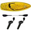 Big Mama Kayak kayak fishing canoa GIL 2.0 Big Mama Kayak canoa monoposto da 254 cm + 2 p.canne interni + seggiolino + pagaia - Giallo