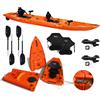 Big Mama Kayak kayak componibile Split 2 Fishing Big Mama Kayak, canoa biposto modulare, si monta in 30 secondi, 2 portacanne (arancio)