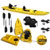 Big Mama Kayak kayak componibile Split 2 Fishing Big Mama Kayak, canoa biposto modulare, si monta in 30 secondi, 2 portacanne (giallo)