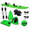 Big Mama Kayak kayak componibile Split 2 Fishing Big Mama Kayak, canoa biposto modulare, si monta in 30 secondi, 2 portacanne (verde)