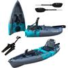 Big Mama Kayak Kayak divisibile a pedali con pinne Big Mama START S300 colore blue gray