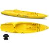 Big Mama Kayak Canoa monoposto Skippy 2.0 Big Mama Kayak - Kayak 305 cm con 1 posto adulto + 1 posto bambino + seggiolino (PACK 2) - giallo