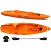 Big Mama Kayak Canoa monoposto Skippy 2.0 Expedition Big Mama Kayak - Kayak 305 cm con 1 posto adulto + 1 bambino + pagaia + seggiolino (FULL PACK) - orange