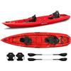 Big Mama Kayak Kayak due posti Mojito Big Mama Kayak - canoa 380 cm - 2 posti adulto + 1 posto bambino + 2 gavoni + 2 ruote integrate + 2 pagaie + 2 seggiolini - rosso