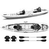 Big Mama Kayak Kayak due posti Mojito Big Mama Kayak - canoa 380 cm - 2 posti adulti + 1 posto bambino + 2 gavoni + 2 ruote integrate + 2 pagaie + 2 seggiolini - bianco
