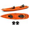 Big Mama Kayak Canoa due posti Mojito Big Mama Kayak - kayak 380 cm - 2 posti adulto + 1 posto bambino + 2 gavoni + 2 ruote integrate + 2 seggiolini - orange