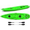 Big Mama Kayak Canoa biposto Mojito Big Mama Kayak - 380 cm - 2 posta adulto + 1 posto bambino + 2 gavoni + 2 ruote integrate+ 2 pagaie omaggio - verde