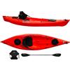 Big Mama Kayak Kayak posto singolo Privat 2.0 Big Mama Kayak canoa monoposto 295 cm + 2 gavoni + 1 pagaia+ 1 seggiolino (FULL PACK) - ROSSO