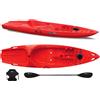Big Mama Kayak Canoa monoposto Skippy 2.0 Expedition Big Mama Kayal - Kayak 305 cm con 1 posto adulto + 1 bambino + pagaia + seggiolino (FULL PACK) - ROSSO