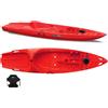Big Mama Kayak Canoa 1 posto singolo Skippy 2.0 Expedition Big mama kayak - Kayak 305 cm con 1 posto adulto + 1 posto bambino + seggiolino (PACK 2) - ROSSO