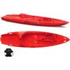 Big Mama Kayak Canoa monoposto Skippy 2.0 Big mama kayak - Kayak 305 cm con 1 posto adulto + 1 posto bambino + seggiolino (PACK 2) - ROSSO