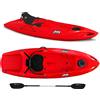 Big Mama Kayak Canoa monoposto Jolly 2.0 Big Mama Kayak 260 cm + 1 gavone + 1 pagaia + seggiolino (FULL PACK) Made in Italy - ROSSO