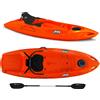 Big Mama Kayak Canoa monoposto Jolly 2.0 Big Mama Kayak 260 cm + 1 gavone + 1 pagaia + seggiolino (FULL PACK) Made in Italy - ARANCIONE