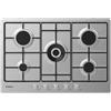 Candy Timeless CEL7P4WX Acciaio inossidabile Da incasso 74.5 cm Gas 5 Fornello(i)"