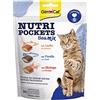 GimCat Nutri Pockets Sea Mix - Snack croccante per gatti con ripieno cremoso e ingredienti funzionali - 1 sacchetto (1 x 150 g)