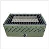 BBQ Barbecue carbone rettangolare portatile senza fumo griglia 45x27 con ventola col. verde / 211974