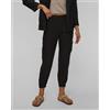 Deha Pantaloni Cargo Neri In Lino Da Donna Deha