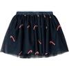 NAME IT NMFVEROSS Tulle Skirt, Gonna in Tulle Bambina, Dark Sapphire/Detail:SUGERCANE,