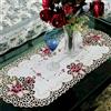 HEBEOT Tovaglia ovale in pizzo bianco con centrino ricamato floreale piccolo tavolo decorazione per la casa 40,6 x 83,8 cm, 1GCQ2FF93FG4JS065I833H436X8G1