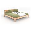Vivere Zen Letto artigianale in legno lamellare di faggio - Argan (Misure Est. 167x207 (Int. 160x200) )