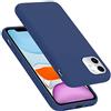 Cadorabo Custodia per Apple iPhone 11 6.1 in LIQUID BLU - Morbida Cover Protettiva Sottile di Silicone TPU con Bordo Protezione - Ultra Slim Case Antiurto Gel Back Bumper Guscio