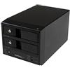 Startech.com Box Esterno Hdd per Disco Rigido Sata Iii 3.5 USB 3.0 con Uasp -Enclosure Case Disco Rigido a Doppio Bay con Hot Swap 6 Gbps