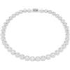 SWAROVSKI COLLANA UNA ANGELIC TENNIS PLACCATO RODIO, S 33-36 CM
