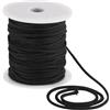 GORGECRAFT 4mm*30m Corda di Cotone Nera Corde di Ricambio con Coulisse Morbida Finitura In Cotone Macramè Filo di Cotone Rotondo Cordoncino Multiuso per Borse Progetti di Artigianato Uncinetto