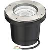 ledscom.de Lampada da incasso a pavimento BOFU per esterni orientabile in acciaio inox rotonda IP67 150 mm Ø incl. lampada LED (bianco caldo, 5,4W, 510lm, 45°)