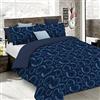 Italian Bed Linen Set Copripiumino Fantasy, Lavorato in Italia - Parure Copri Piumino - Sacco Piumone 200x200 cm con Patella e federa Cuscino, Piazza e Mezza, Vortex