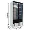 Frigo Murale Salumi, Bibite E Latticini Cervinia Con Porte Battenti -1°C/+5°C Larghezza 70 cm Profondità 71 cm
