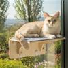pecute Amaca per Gatti con Tiragraffi, Mensole per Gatti in Sisal Resistente, Amaca Gatto 40×26×18 cm con 4 Ventose Potenti e Viti da Parete, Facile da Montare, Peso del Gatto Fino a 12-15 kg