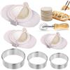 Fizdoqg Set di 7 Pezzi Stampi per Gnocchi, Taglierine per Ravioli, Set Pressa per Empanada, Macchina per Pasta con Rotella Tagliapasta per Pot Stickers, Pierogi e Gyoza