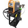 Hugong Extremig 200 Lcd Iii + Carrello + Bombola Ricaricabile Ar/co2 14l + Riduttore Di Pressione
