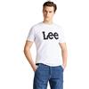 Lee Wobbly Logo Tee, T-shirt Uomo, Bianco, L