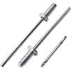 SKIR'CO 100 rivetti ciechi in alluminio 3,0 x 8 mm, mandrino in acciaio, rivetti pop, testa a cupola, rivetti DIN 7337, punta da trapano inclusa