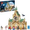 LEGO Harry Potter Ala dell'infermeria di Hogwarts, Modular Building Set da Collegare al Castello Giocattolo, con Torre dell'Orologio e Minifigure di Ron Weasley, Hermione Granger e Madame Chips 76398