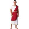 Mufeng Uomo Augustus Costume Romano Giulio Cesare Costume da Dio Greco Vestito Toga Vestaglia Costume di Carnevale FHalloween Fancy Dress Travestimento A Borgogna L