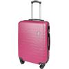 Il Gruppone Passione Casa Trolley Bagaglio Mano Rigido 37x20x54.5 Piccolo Ultraleggero Valigia In Abs Con 4 Ruote Manico Chiusura Di Sicurezza Per Compagnie Low Cost Economy Zaino Da Viaggio - Fuxia