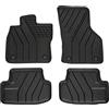 J&J AUTOMOTIVE Eco Tappetini in Gomma su Misura per Seat Leon 4 5-Porte Berlina Dal 2020, Set da 4 Pezzi, Antiscivolo, Inodore, Per Tutte le Stagioni, Colore Nero