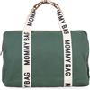 CHILDHOME Mommy Bag Borsa Fasciatoio con Materassino - Tela Verde Childhome