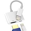 HOYULLI Adattatore Lightning A HDMI Per IPhone 14(2in1)charger Collegare TV Displayport Input Adapter Per Apple MFI Certified Cellulare Per iPad Monitor Proiettore Schermo AV Video Trasmissione Connettore ip