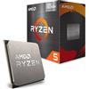 AMD Processore AMD Ryzen 5 5500GT (scheda grafica integrata Radeon, 6 Cores/12 Threads , 65W DTP, Socket AM4, Cache 19Mb, Boost di Frequenza fino a 4,4 GHz max, dissipatore ad aria Wraith Prism Cooler)